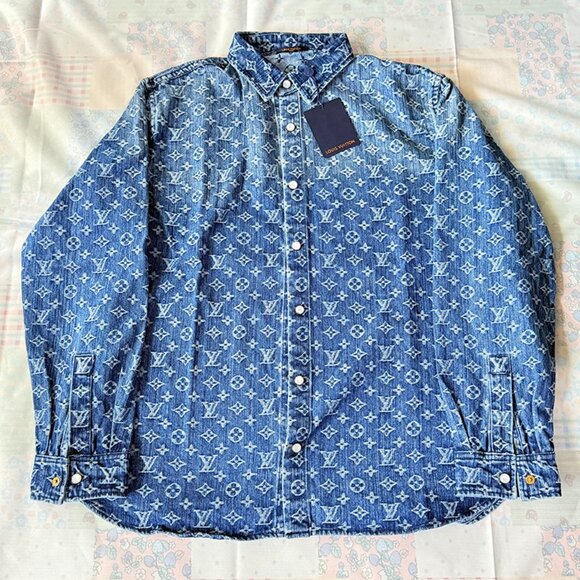 Louis Vuitton Tops - Louis Vuitton Monogram Denim Shirt
